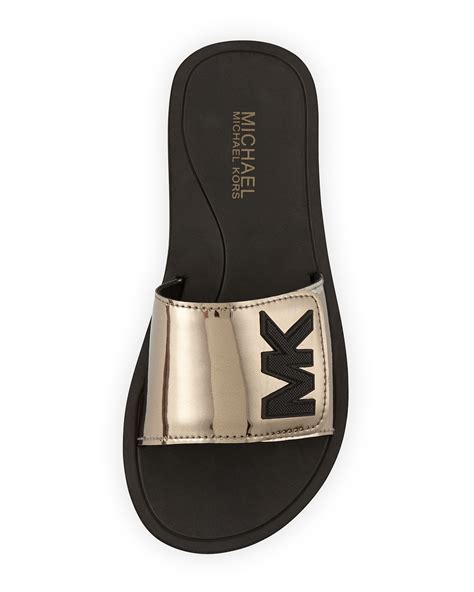 michael michael kors keating slide|Michael Kors slides on sale.